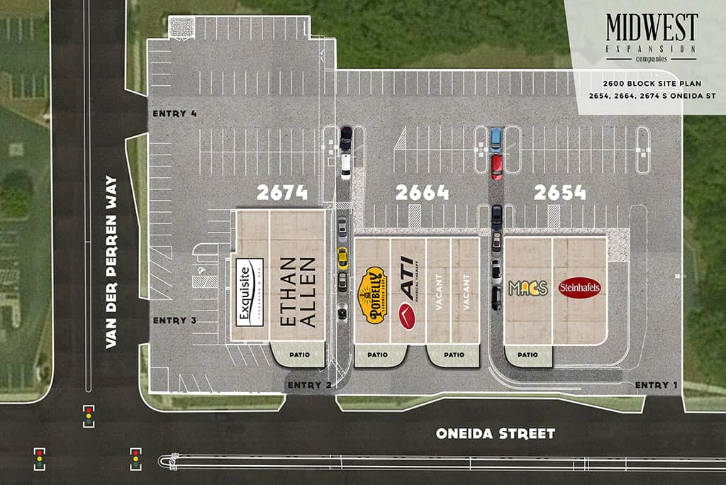 Site Plan of Midwest Expansion's 2654 South Oneida Street